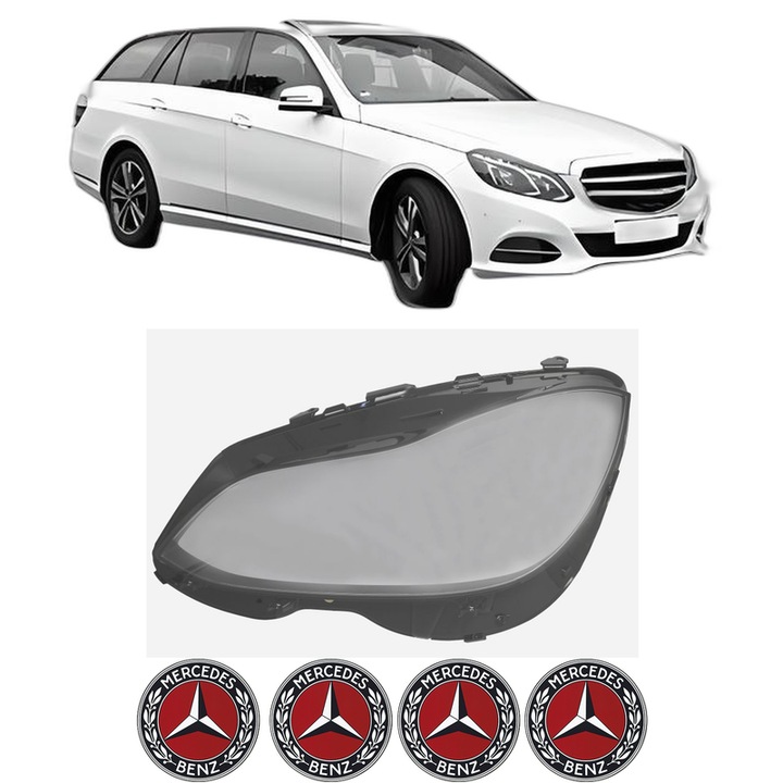 Sticla Far Stanga MERCEDES-BENZ E-CLASS T-Model (S212) din 2009-2016, Auto, 4x Stickere auto cu MERCEDES-BENZ