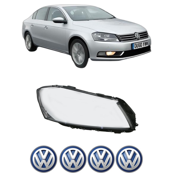 Sticla Far Dreapta Volkswagen PASSAT B7 (A32, A33) din 2011-2020, Auto, 4x Stickere auto cu Volkswagen