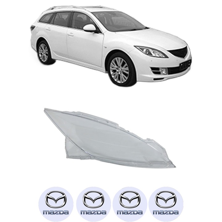 Sticla Far Dreapta MAZDA 6 Estate (GH) din 2007-2013, Auto, 4x Stickere auto cu MAZDA