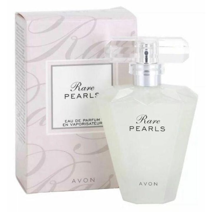 Avon Rare Pearls Eau de Parfum 50 ml nőknek – virágos-fás illat magnóliával, rózsafával és gyöngy pézsmával az elegáns és kifinomult nő számára