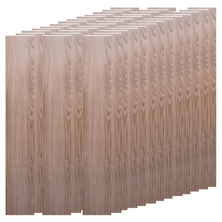 36 darabos Teno® öntapadós parketta burkolólap készlet, tartós, erős ragasztó, PVC, 91, 44 cm x15, 24 cm, 4, 9 m²/doboz, krémbarna színű