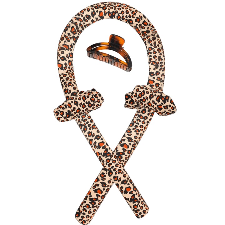 Set ondulator fara caldura, 2 benzi elastice din matase, 1 clips pentru par, instrument de ondulare, accesorii par.