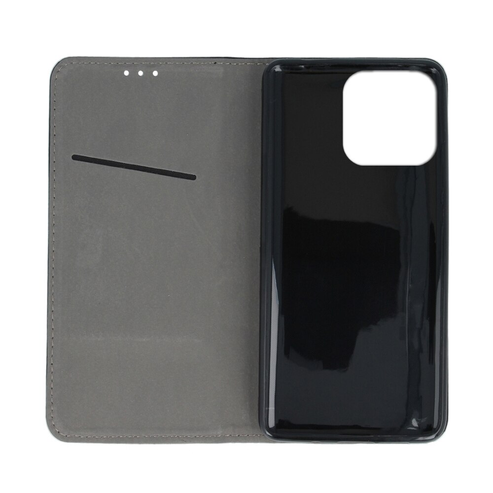 Husa telefon compatibil cu Honor X5c Plus - Smart Magnetic, husă tip carte magnetică cu ramă din silicon, neagră Tokgalaxis