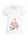 Tricou dama Inbox boy, 100% bumbac, alb, L