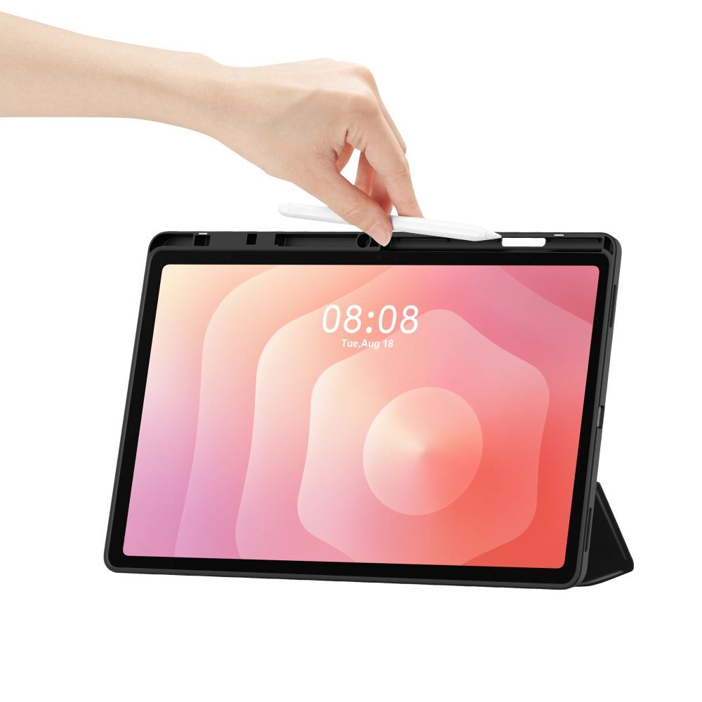Husă tabletă compatibilă cu Samsung Galaxy Tab S10 ULTRA 14,6 inch (SM-X920, SM-X926B) - husă inteligentă neagră cu suport pentru creion