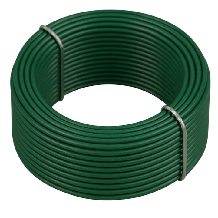 Поцинкована тел за мрежи и огради, PVC покритие, 1 кг, Зелен