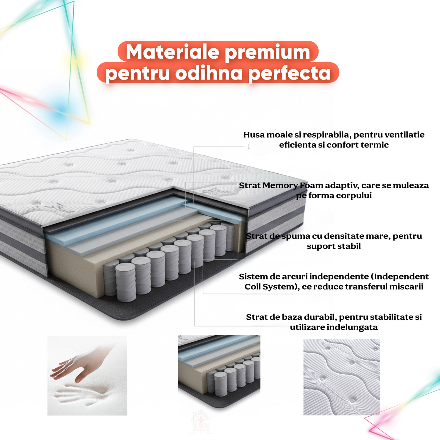 Pat Boxe Pat, dormitor, inteligent multifunctional King Size 180×200 cm, cu ...