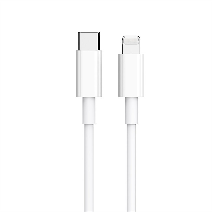 Cablu de date si incarcare USB-C la Lightning, Cablu iPhone, Fast Charge 27W, Incarcare Rapida, 1m, Alb