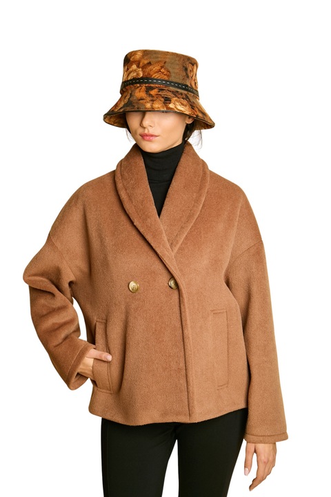 Palton Scurt de Lână Gabriel, Maro, Maro