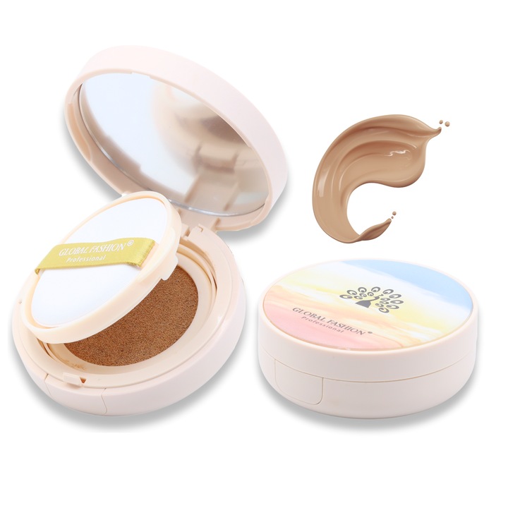 Cushion BB Cream pentru fata, Global Fashion, 12g, GS08, Deep Cocoa