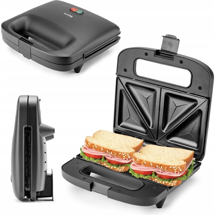 Aparat de sandvisuri TRIUNGHI 1000W negru