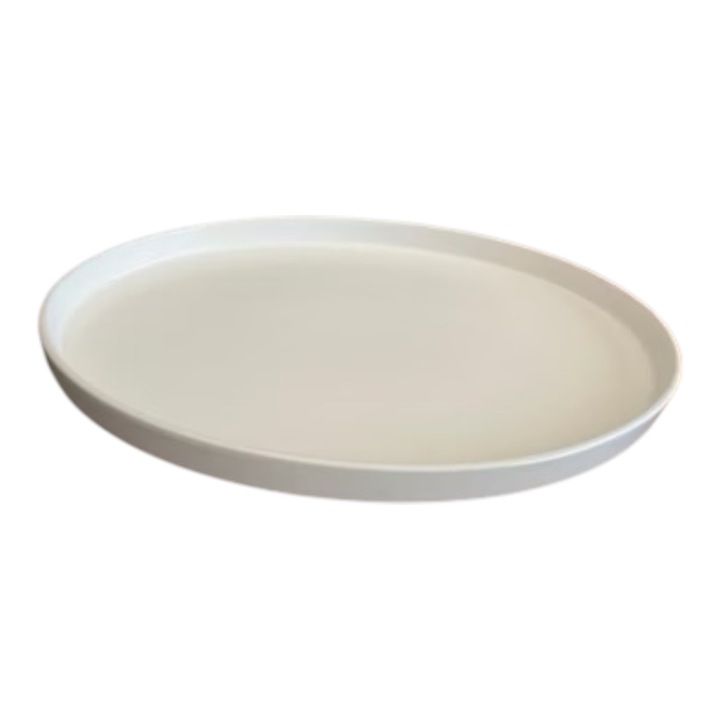 Tava inox, alba, 30 cm diametru