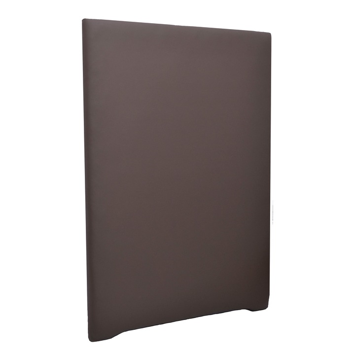 Tablie pat Malin mare, piele ecologica maro, 128 x 160 cm