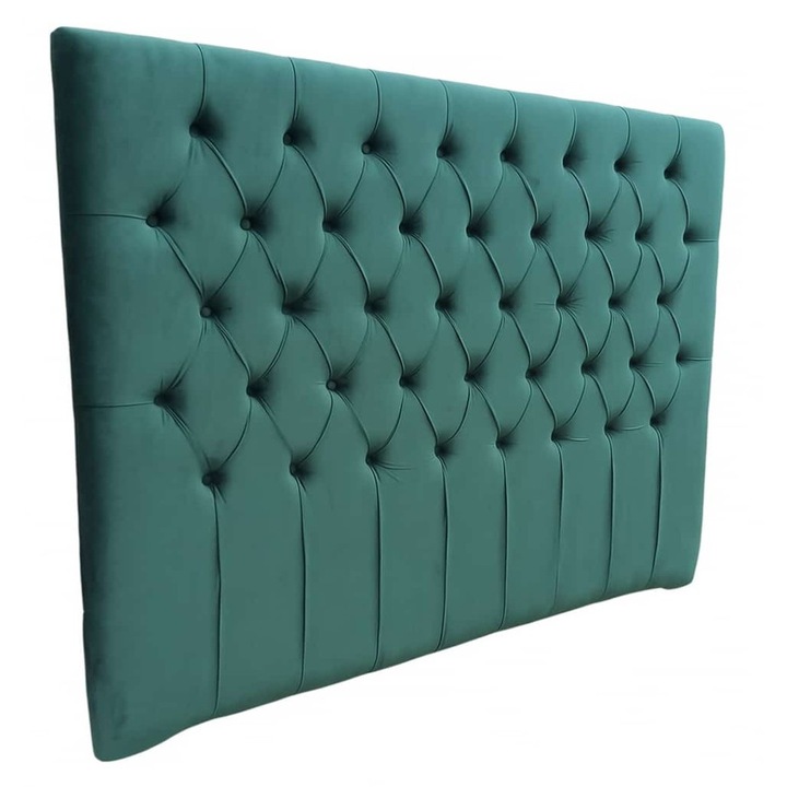 Tablie pat Diamond mare, catifea Verde, 128 x 120 cm