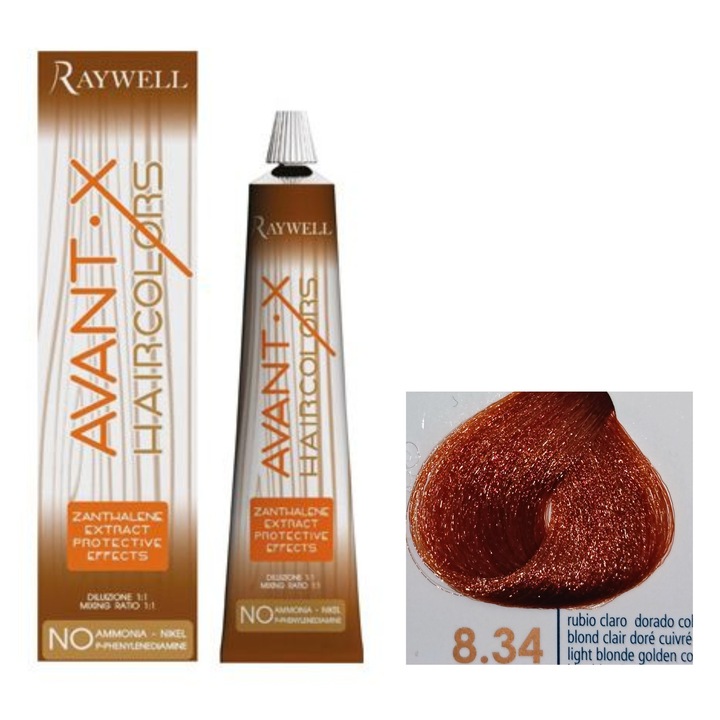 Vopsea fara amoniac Raywell 8.34 blond copper