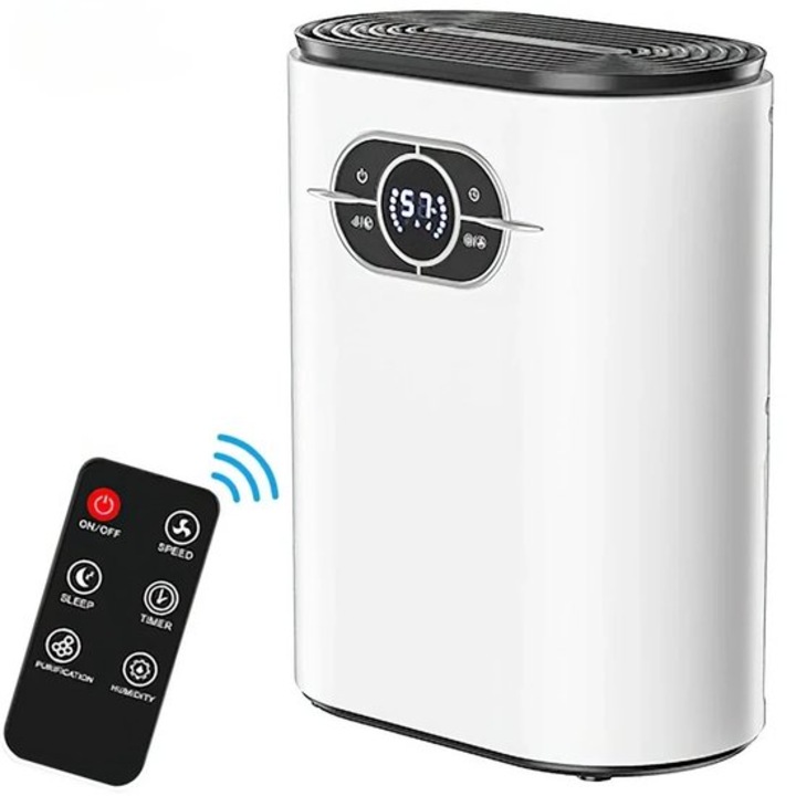 Dezumidificator portabil touchscreen 42W 1.1-2.5L alb 30m³