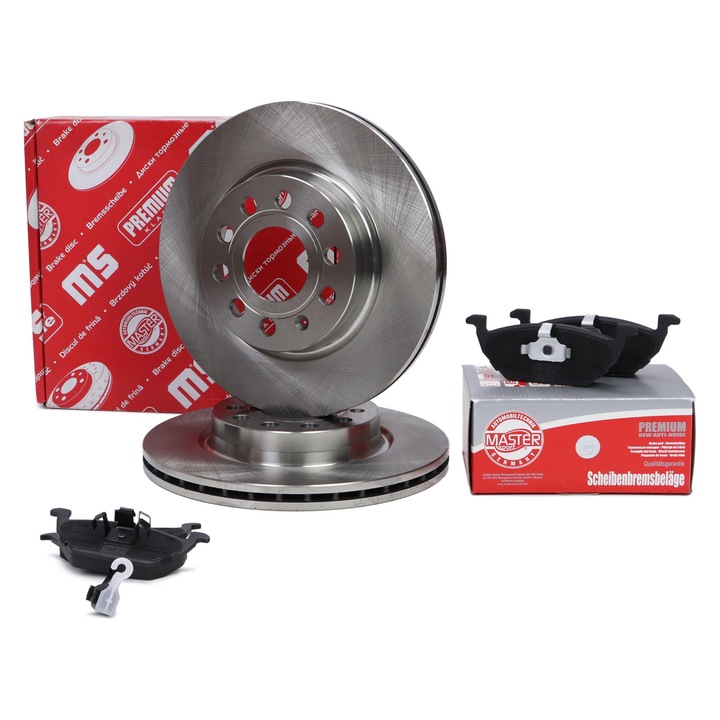Master-Sport féktárcsa és fékbetét készlet Audi A3, Seat Leon, Skoda Octavia, VW Golf, szellőztetett, 280x22mm