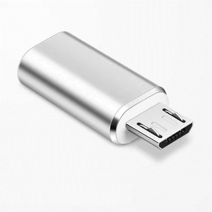 OTG átalakitó adapter (Lightning ->MicroUSB ), alumínium ház, Plug&Play, ezüst