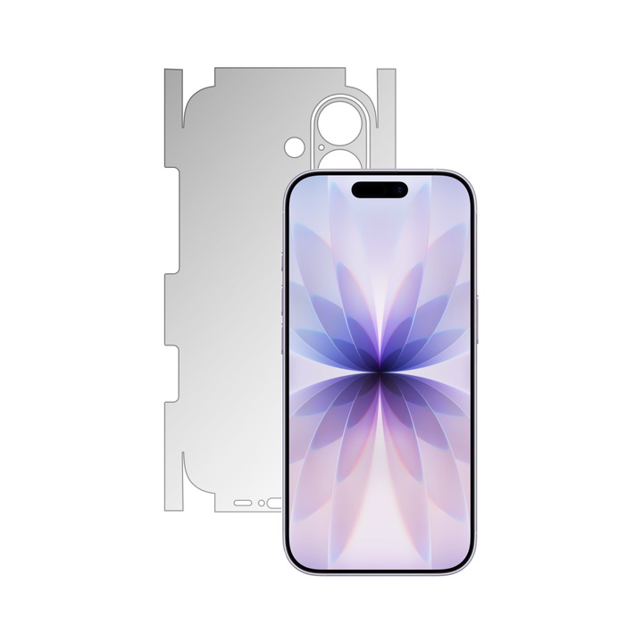 iSkinz Matt hátlapvédő fólia Apple iPhone 17 - Invisible Skinz Matte, 360 fokos vágás, matt szilikon ujjlenyomat- és tükröződésmentes, hátlapra és oldalakra, átlátszó öntapadó skin