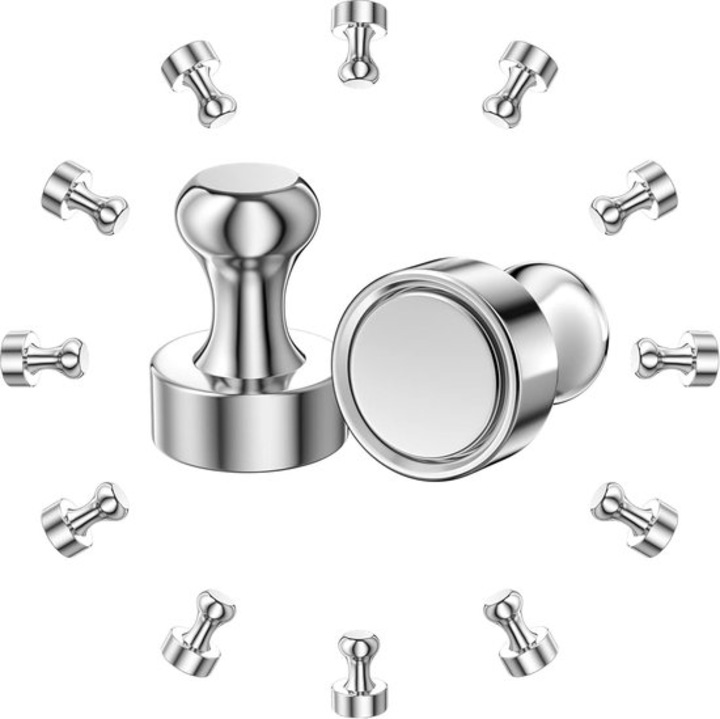 Magneti neodim 12 buc 12x16mm multicolor pentru frigider si tabla