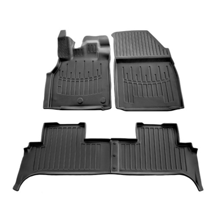 Комплект гумени стелки Umbrella за Renault Grand Scenic 2009-2016, водоустойчиви, противоплъзгащи, 3 см височина