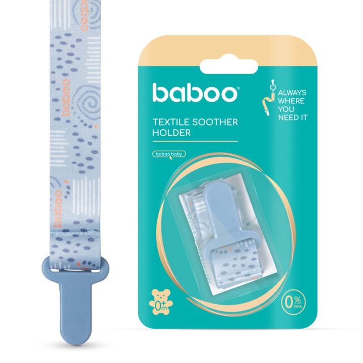 Cumitartó, Baboo, univerzális, textil, kék, 0 hónapos kortól
