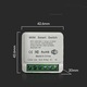 Intrerupator wireless V-TAC 10A, compatibil Smart Life, Alexa, Google Home, 42.6x42.6x20mm, alb