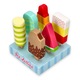 Дървена играчка Lelin Toys, Щанд със сладоледи