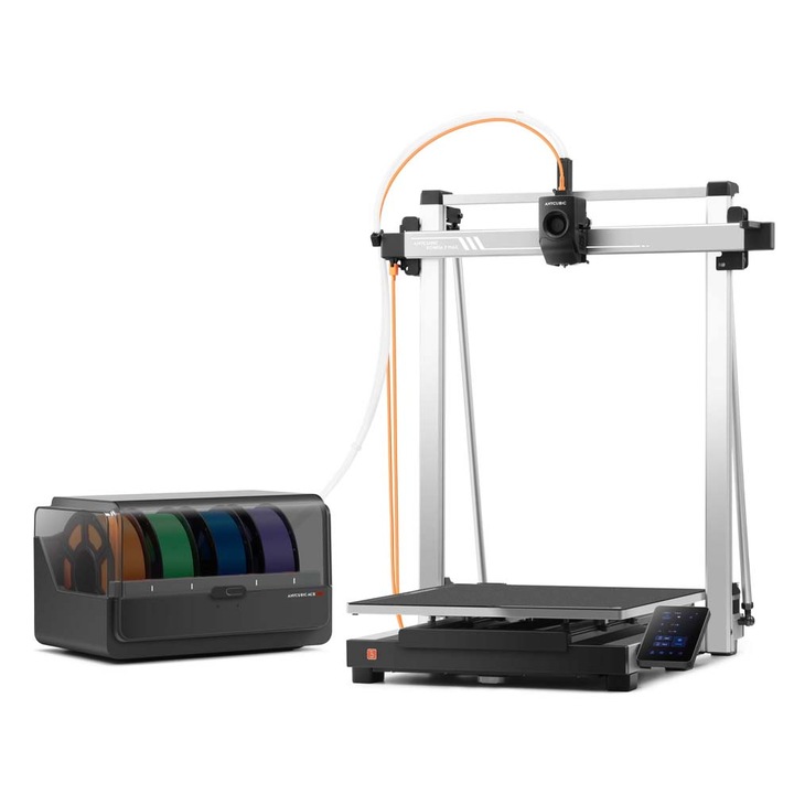 Imprimantă 3D Anycubic Kobra 3 Max Combo - 300°C, imprimare 4-8 culori, dimensiuni: 420x420x500mm, Negru