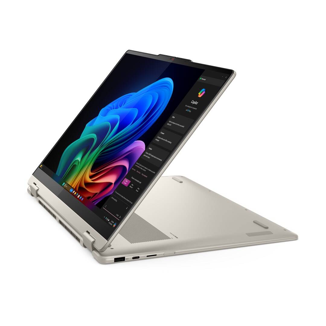 Laptop Lenovo Yoga 7 16AKP10 Ryzen AI 7 350 16inch 2.8K OLED 16GB LPDDR5x 512GB Windows 11 Home Seashell