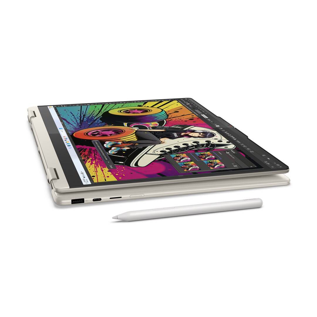 Laptop Lenovo Yoga 7 16AKP10 Ryzen AI 7 350 16inch 2.8K OLED 16GB LPDDR5x 512GB Windows 11 Home Seashell