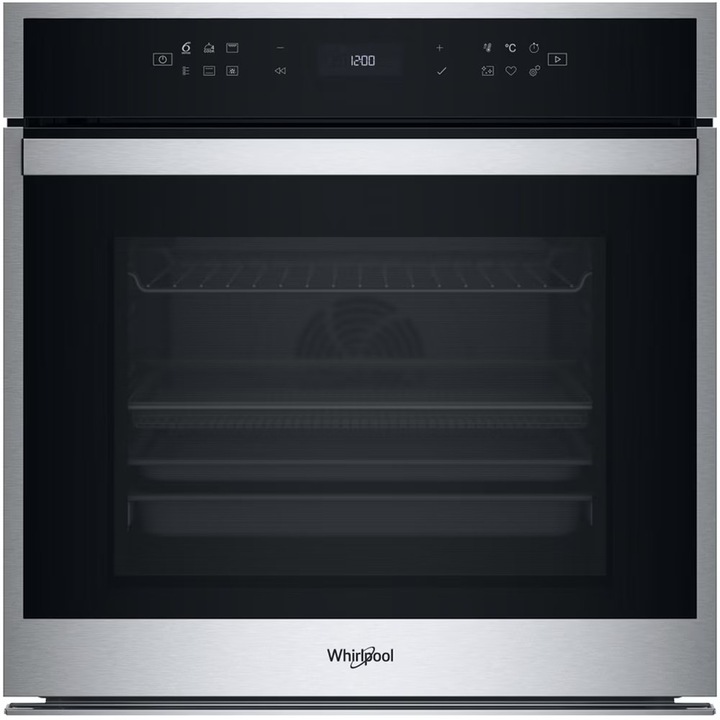 Cuptor Incorporabil WHIRLPOOL WOI68PT1SXA, Electric, Autocuratare Pirolitica, Hidrolitica, 73 l, Clasa A+, 6th Sense, Inox