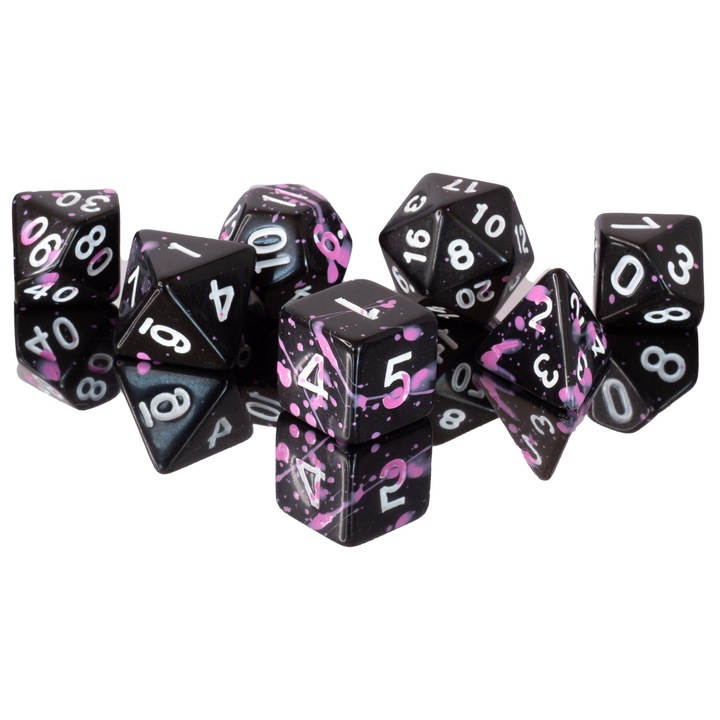 7 db-os RPG kockakészlet, rgfk, akril, többszínű, 7 db-os szett