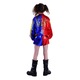 Costum deghizare Halloween copii, eroina Harley Quinn, albastru rosu, poliester, MYONNA IT & E- COMMERCE ®