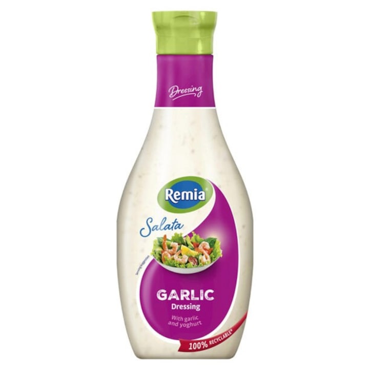 Dressing Remia pentru salată cu usturoi, 450 ml, cremă, 25% iaurt