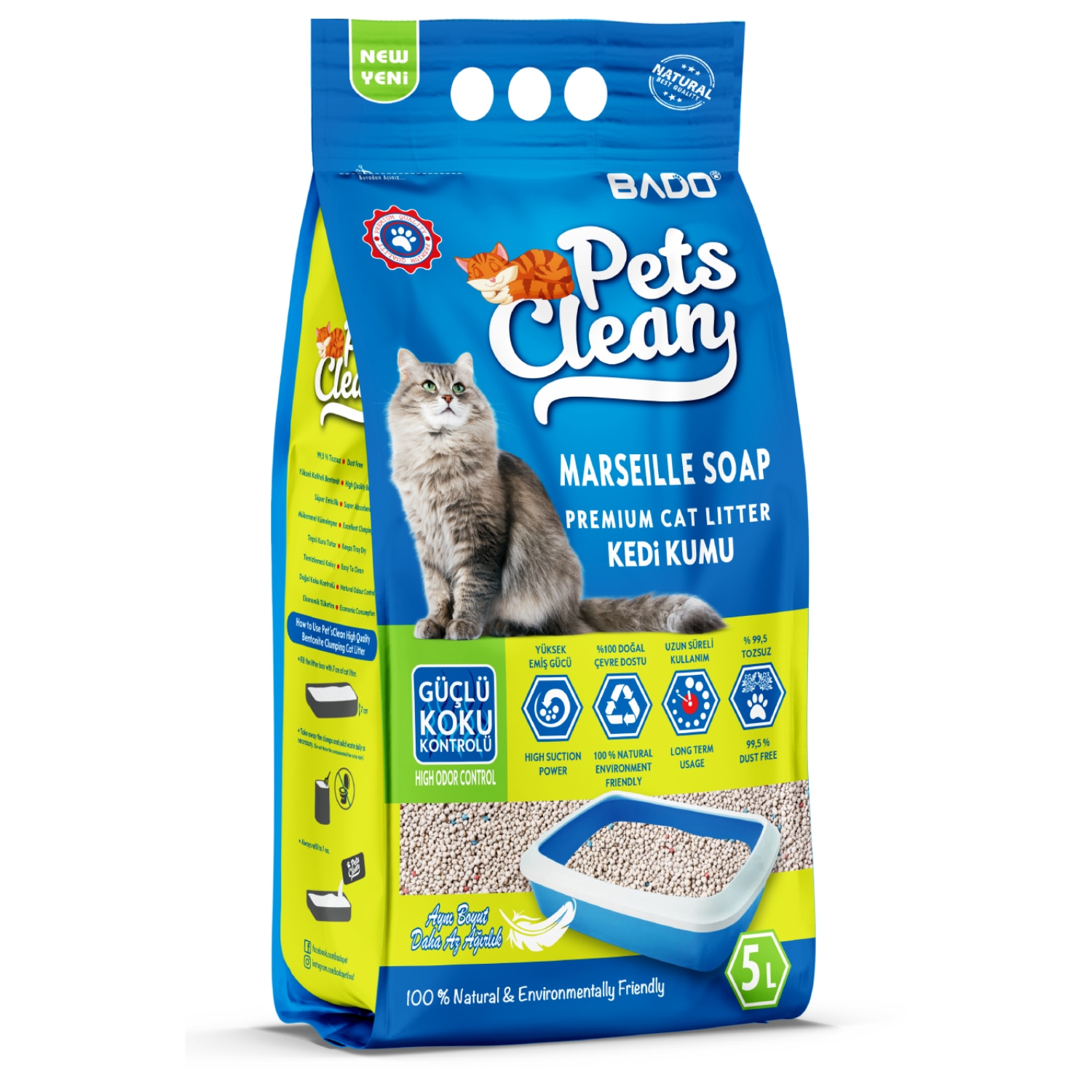 Nisip Litieră Pisici Bado Pets Clean
