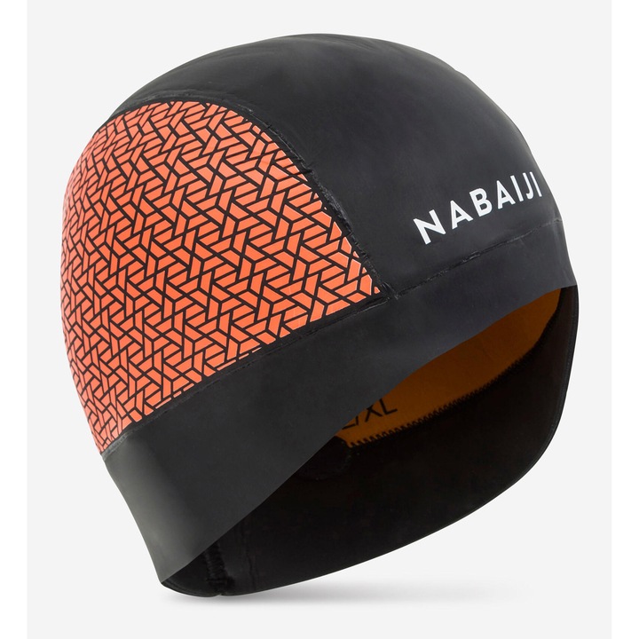 Casca de înot Nabaiji neopren, negru fumuriu, M-L, pentru femei