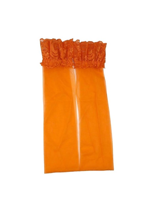 Női csipkés harisnya, narancssárga, egy méret