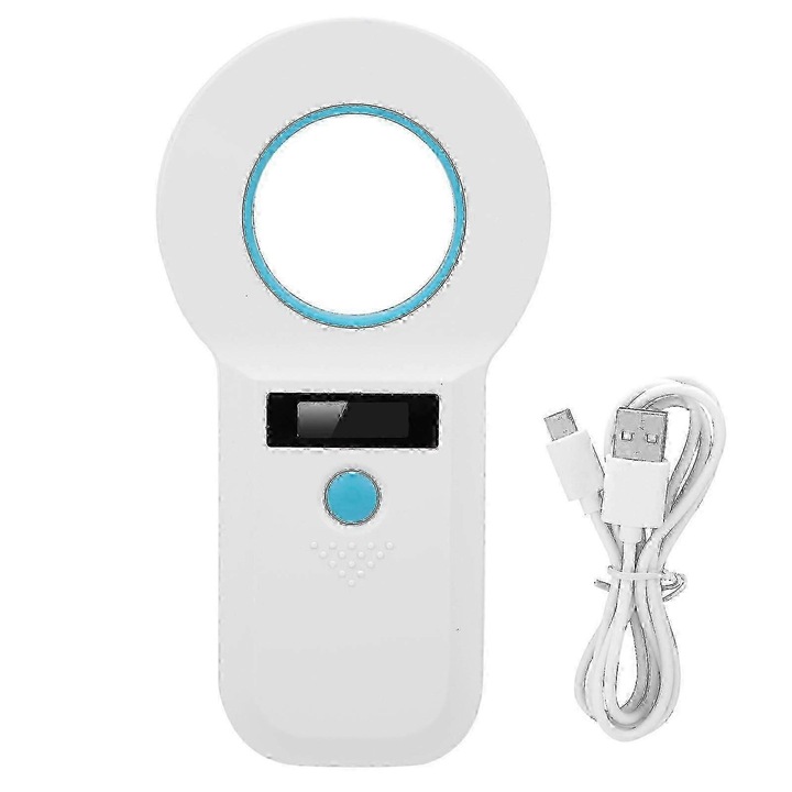 Четец на етикети за животни W90B, поддържа RFID, 128 етикета, презареждаем, 134.2Khz/125Khz, размери 8x30mm, 20cm