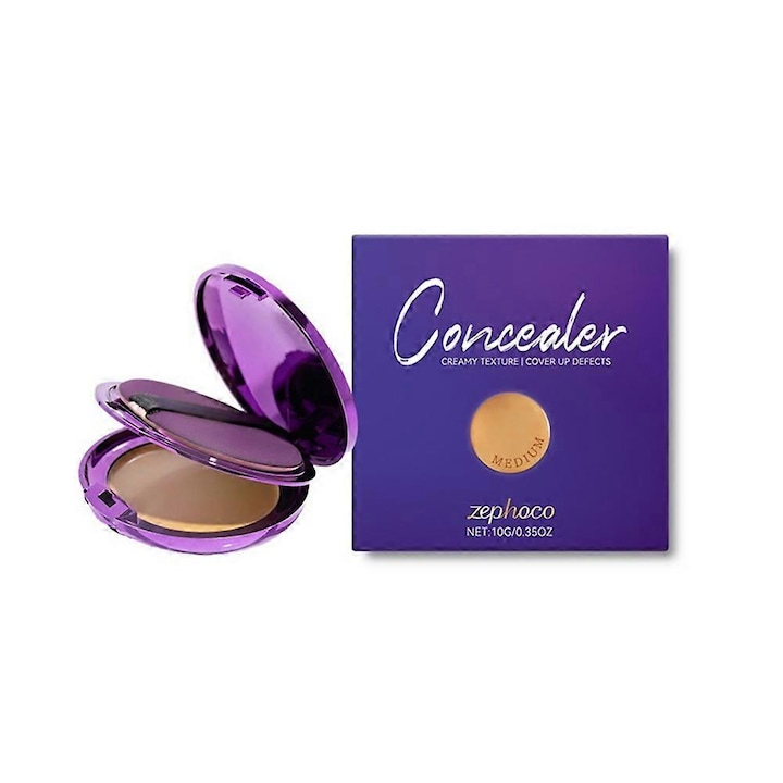 Korrektor paletta, Zephoco, természetes árnyalat, 1 korrektor, 1 púdertartó szivacs