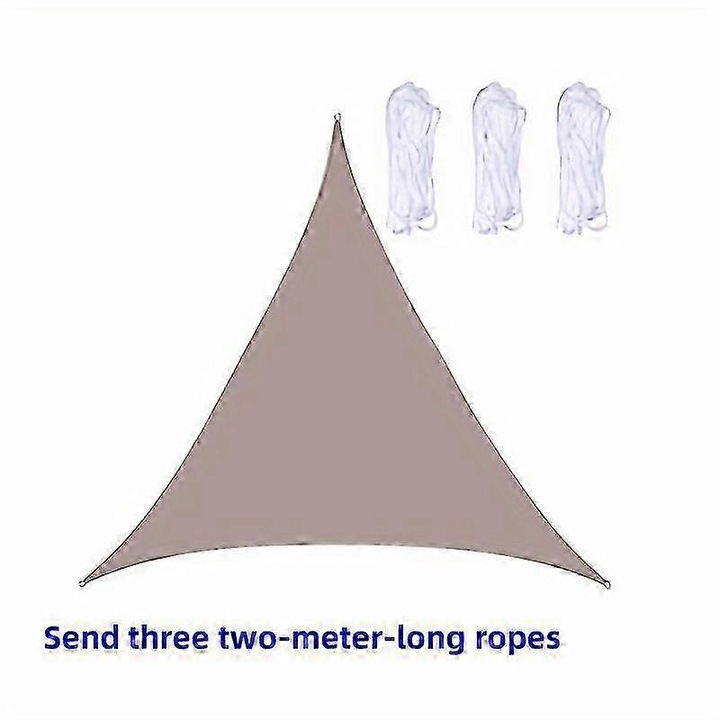 Umbra de soare 5x5x5M, 2x2x2M, rezistenta la apa, pentru gradina, terasa, piscina, set cu 3 franghii