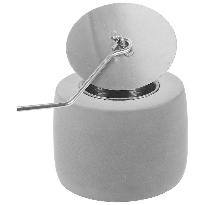 Mini asztali tűzrakóhely, beton, 13x9x9cm, hordozható, elegáns design