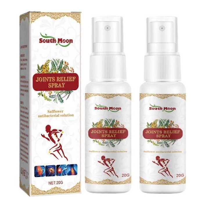 Nyugtató ízületi spray, 20g, 3.2x3.2x9.5cm, hát- és térdfájdalmakra, 2 darabos készlet