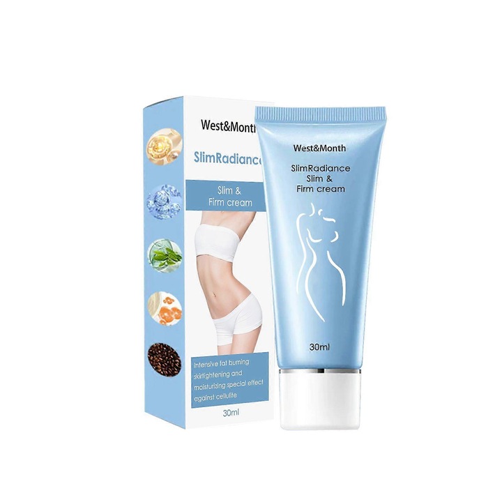 Slim Radiance feszesítő krém kávékivonattal és retinollal, cellulit elleni, hidratáló, karra, hasra és lábakra