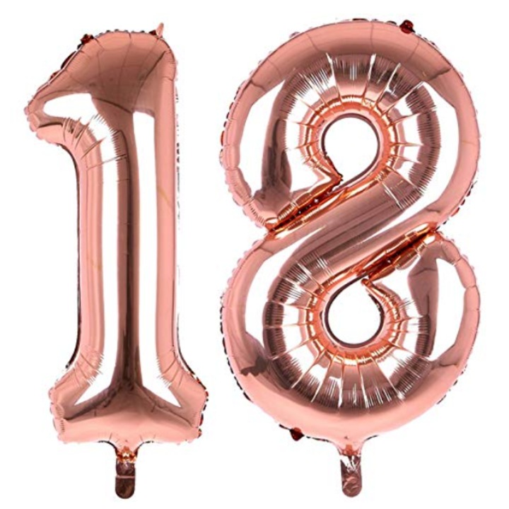 Fólia Lufi Szett 18 év Rose Gold, méret 102 cm, HAPPY JOKER®