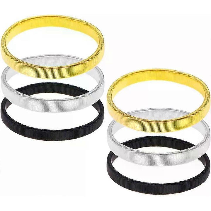 3 db-os elasztikus mandzsettatartó készlet, fém, csúszásmentes, többszínű