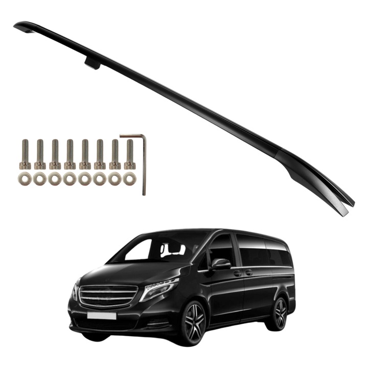 Erkul keresztrudak, Mercedes Vito/Viano W639 W447 L1-hez, alumínium, fekete