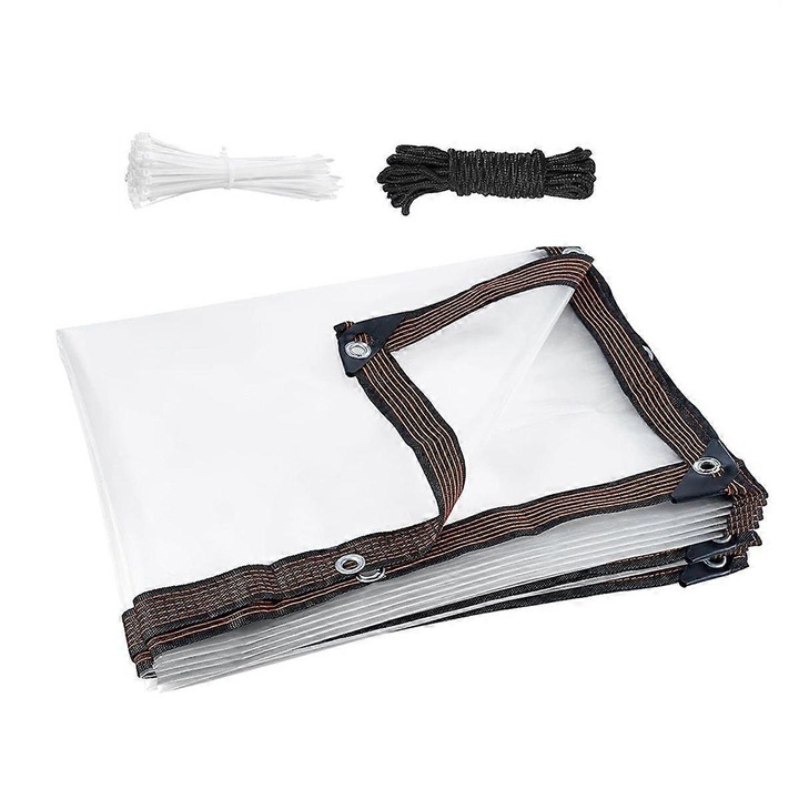 Husa transparenta pentru adapostul pasarilor 6.6x10ft, impermeabil, rezistent la rupere