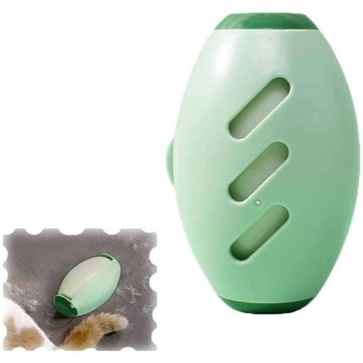 Set rola de scame lavabila si reutilizabila si o laveta microfibra, verde, SOSMAR