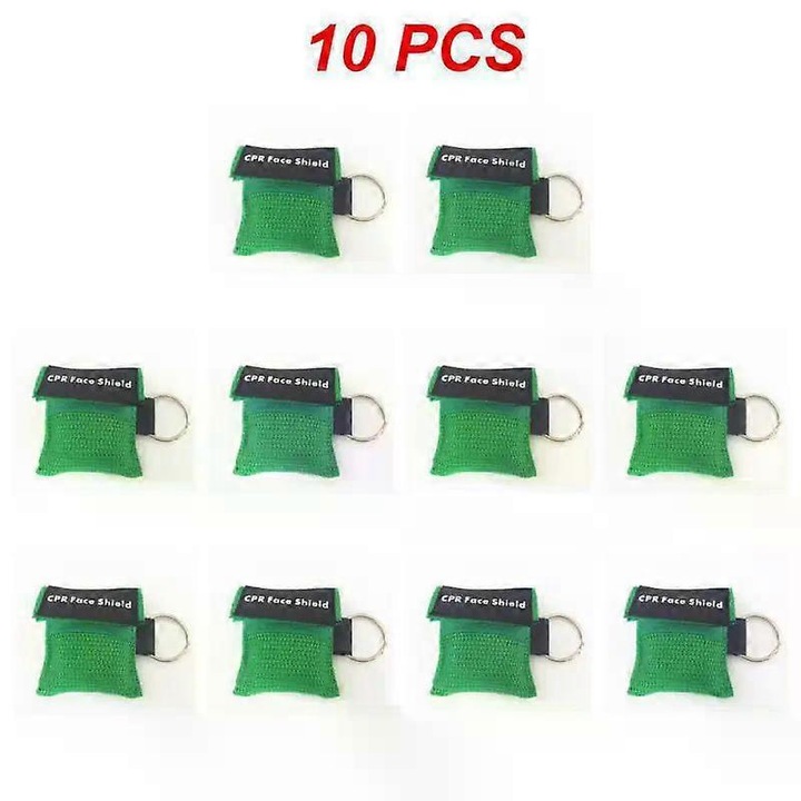 Set 10 brelocuri de prim ajutor pentru exterior, verde, ambalaj nylon